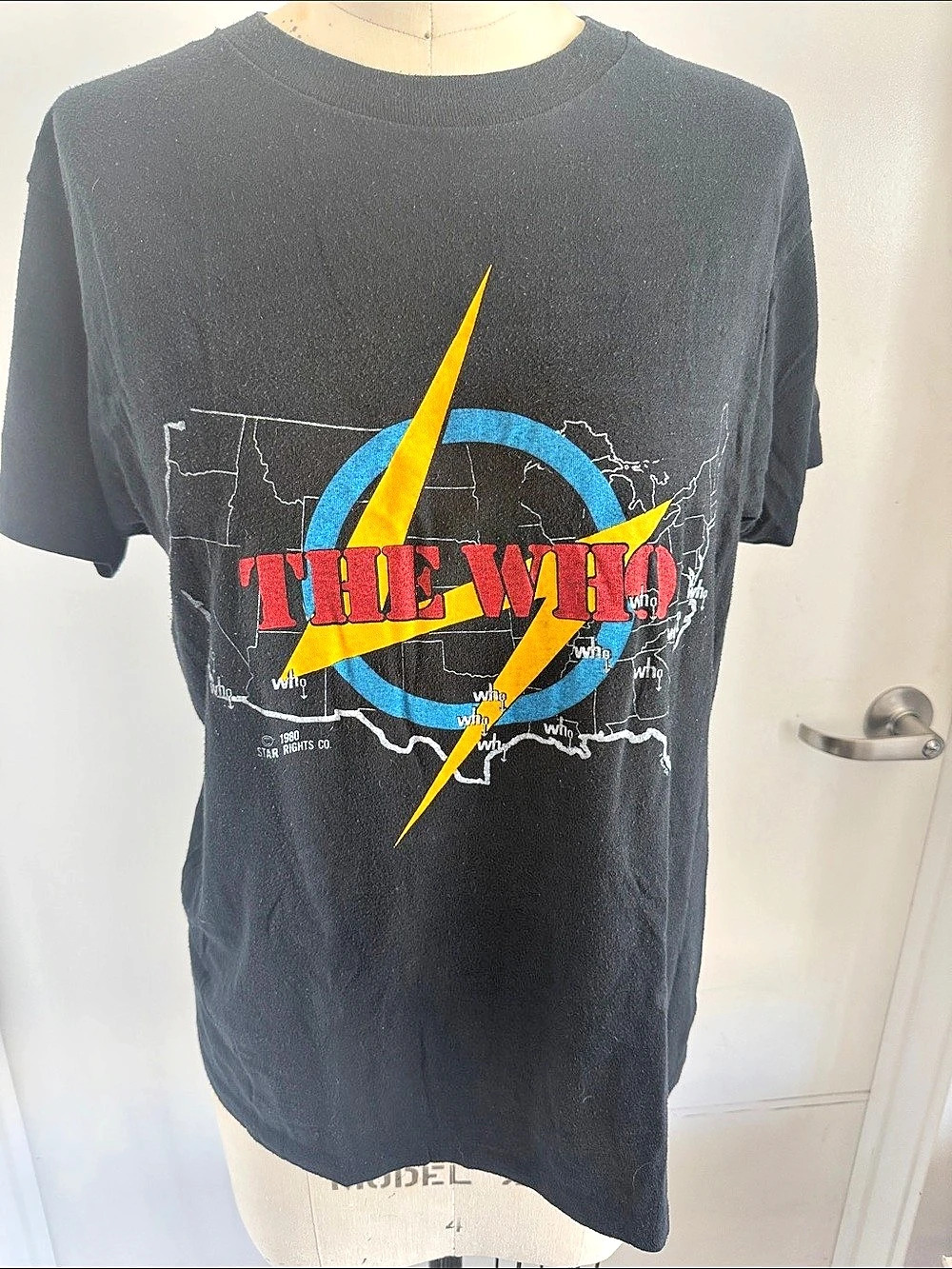 ORIGINAL “The Who” 1990 Tour Tee by Star Rights Co. in Black & Yellow